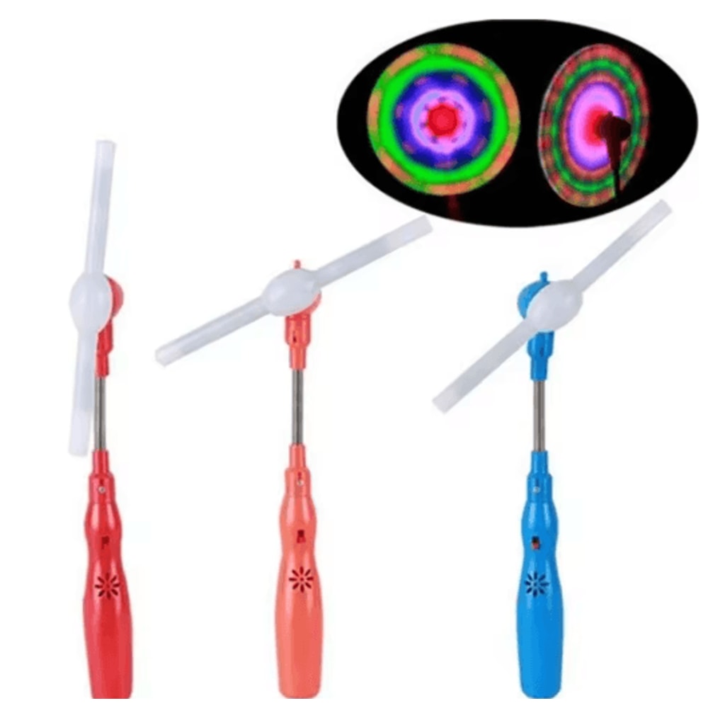 LED Light Up Windmill Spinner Toy With Flashing Rainbow Lights 4