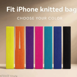 knitted crossbody phone bag for iphone with anti-drop protection