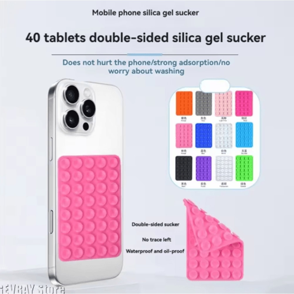 Silicone Suction Cup Phone Stand With HandsFree Grip Mount 7