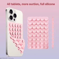 silicone suction cup phone stand with hands-free grip & mount