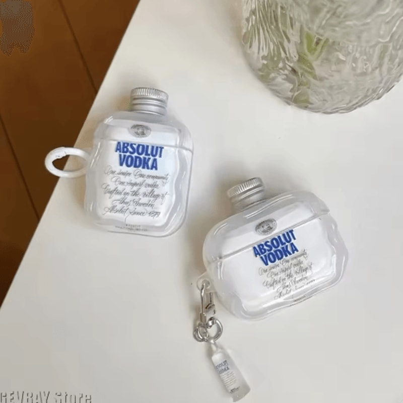 Vodka Bottle AirPods Case For AirPods 4 Pro 2 3rd Generation 6