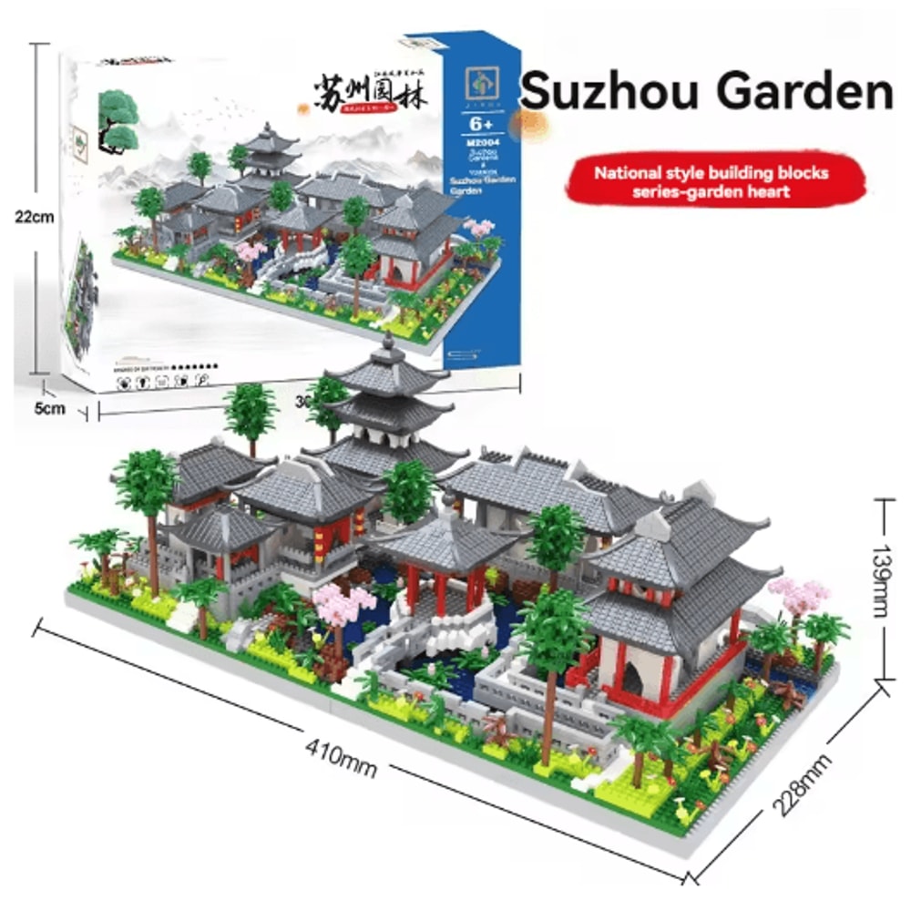 Classic Chinese Garden Mini Building Blocks With LED Light 1