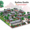 Classic Chinese Garden Mini Building Blocks With LED Light 9