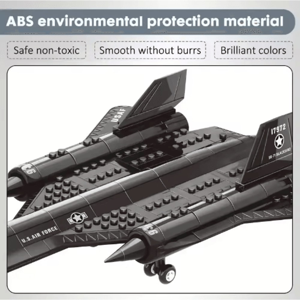 SR71 Blackbird Spy Plane Building Block Set For STEM Learning 3