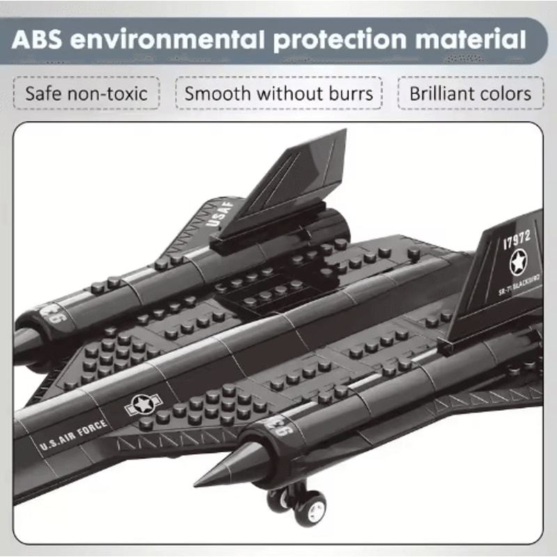SR71 Blackbird Spy Plane Building Block Set For STEM Learning 3