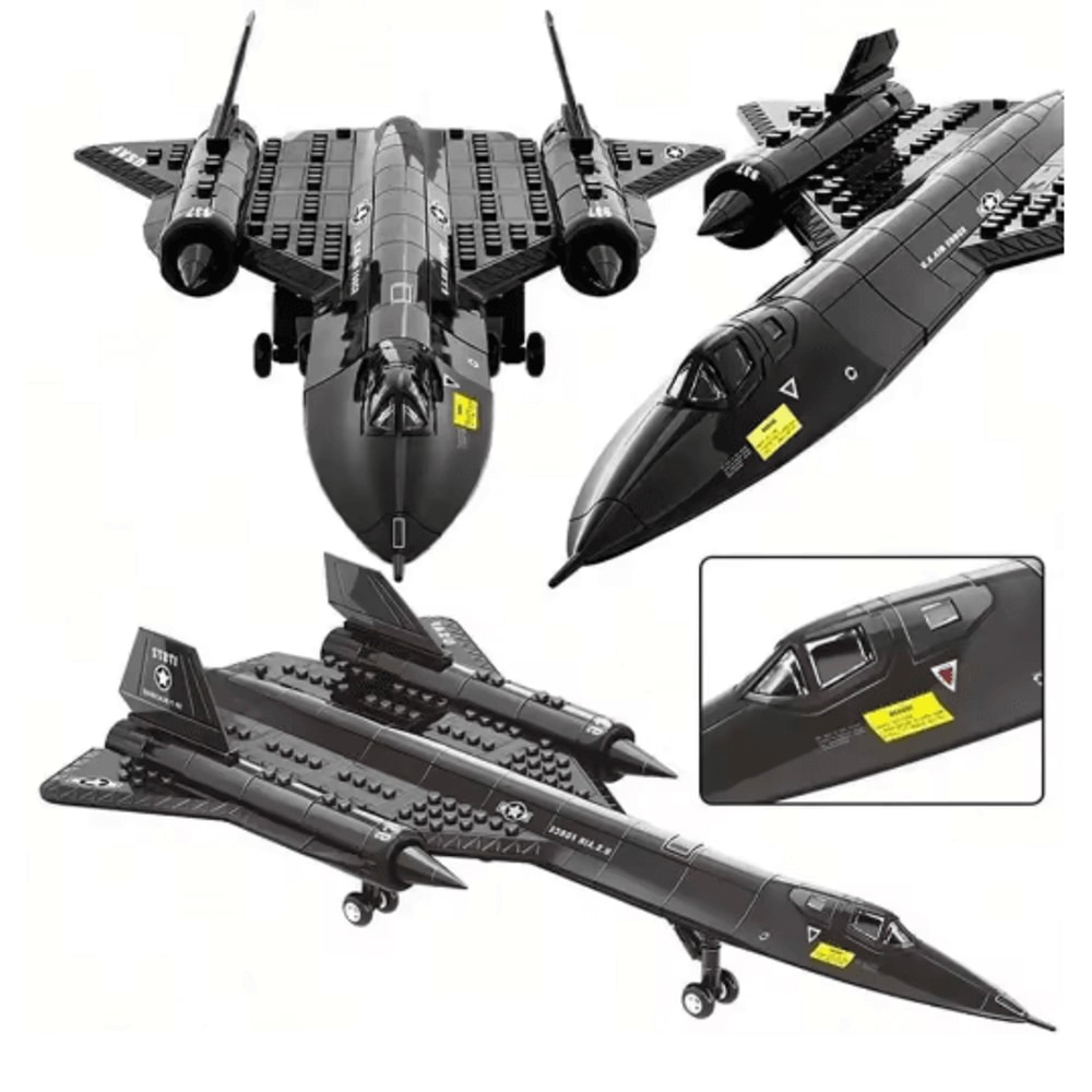 SR71 Blackbird Spy Plane Building Block Set For STEM Learning 5