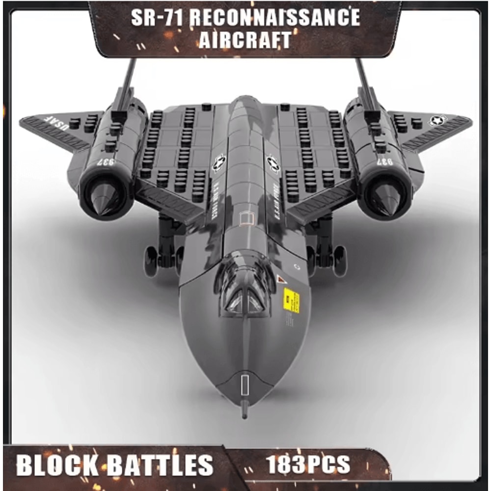 SR71 Blackbird Spy Plane Building Block Set For STEM Learning 0