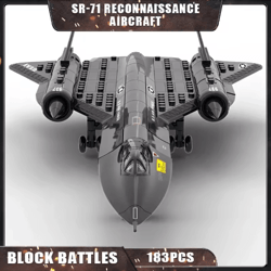 sr-71 blackbird spy plane building block set for stem learning