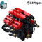 Technical V8 Engine Building Block Set With Electric Motor 1370PCS 2