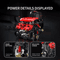 Technical V8 Engine Building Block Set With Electric Motor 1370PCS 5