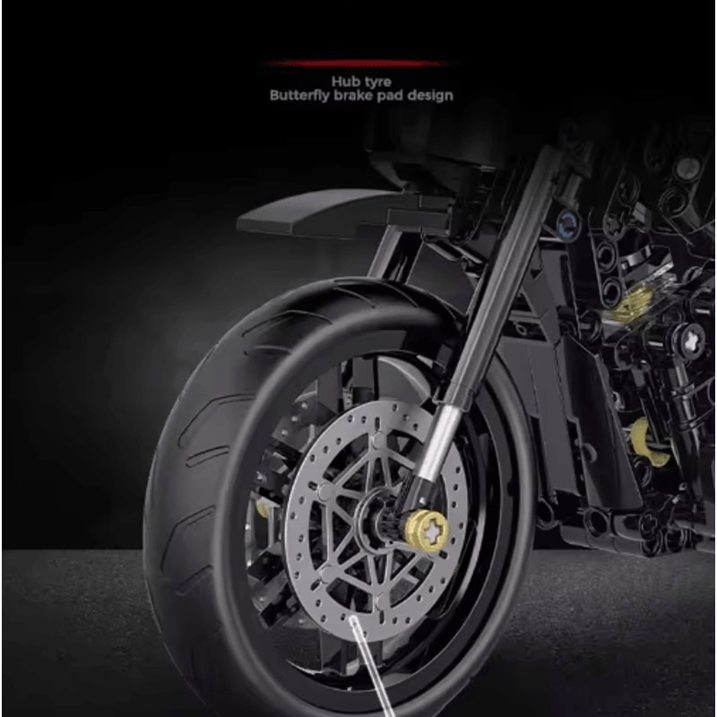 Technical Motorcycle Building Block Set For Racing Motorbike Fans 3