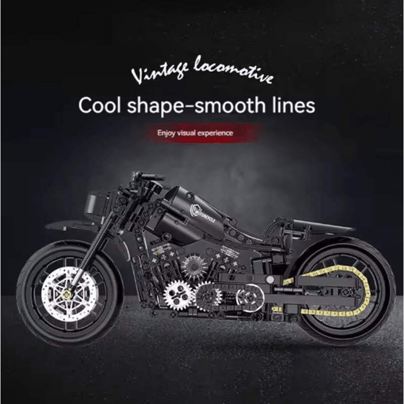 Technical Motorcycle Building Block Set For Racing Motorbike Fans 5