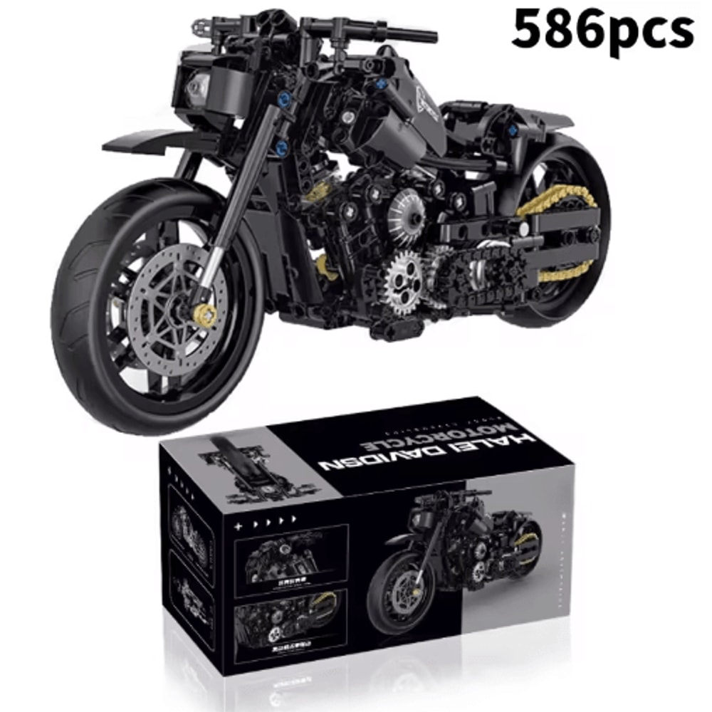 Technical Motorcycle Building Block Set For Racing Motorbike Fans 0