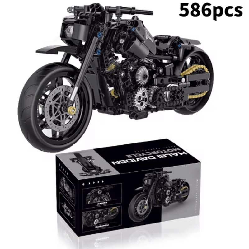 Technical Motorcycle Building Block Set For Racing Motorbike Fans 0