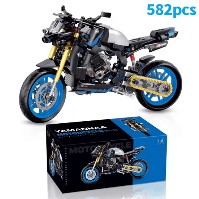 Technical Motorcycle Building Kit With Creative MOC Construction Bricks 2