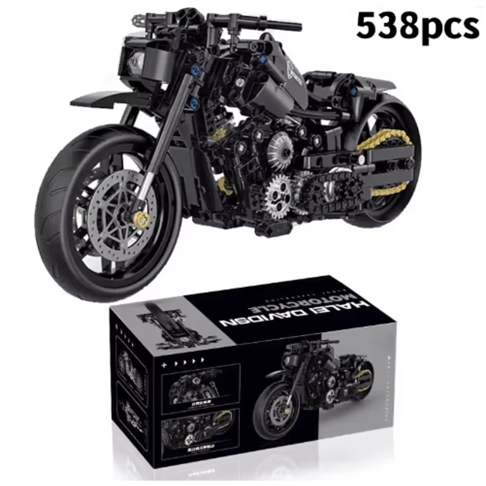 Technical Motorcycle Building Kit With Creative MOC Construction Bricks 3