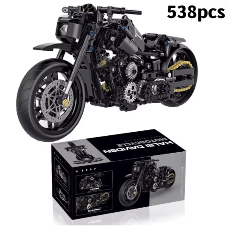 Technical Motorcycle Building Kit With Creative MOC Construction Bricks 3