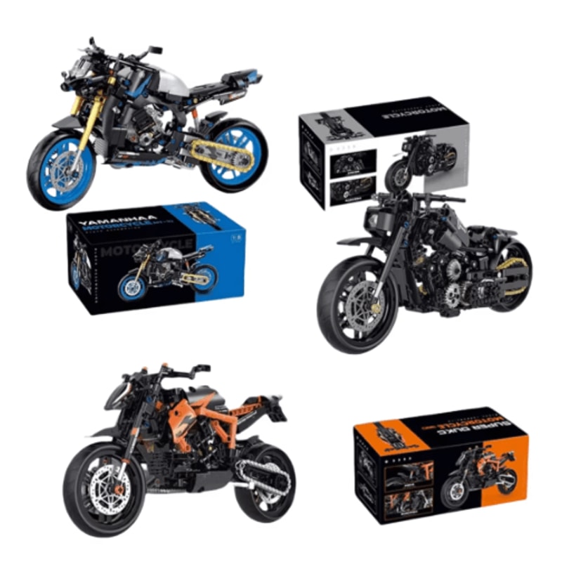 Technical Motorcycle Building Kit With Creative MOC Construction Bricks 0