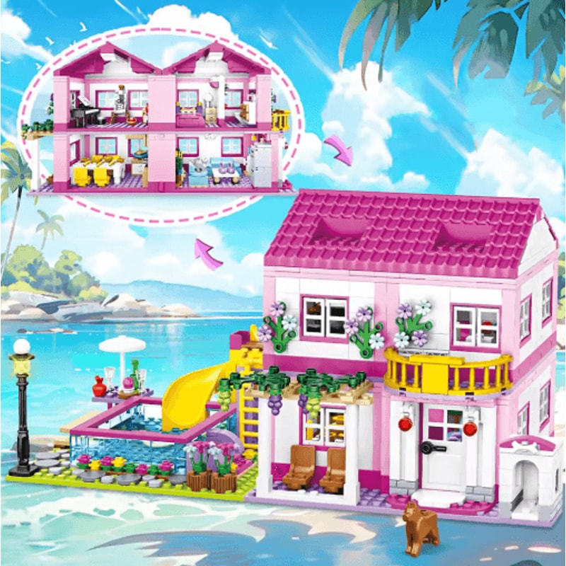 Friends City Street View Villa Castle Building Block Set 5