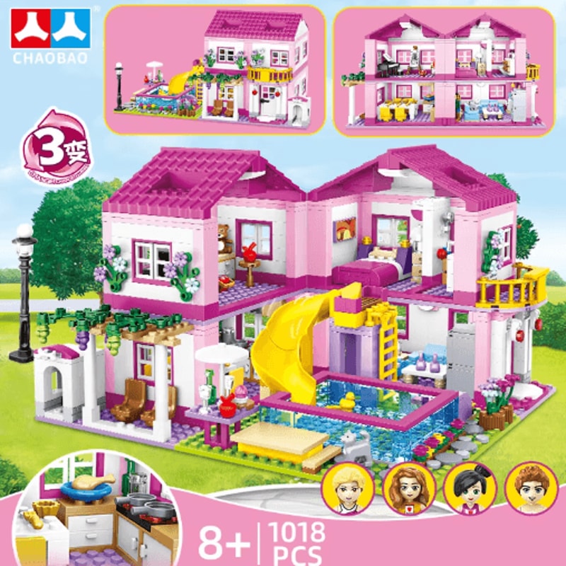 Friends City Street View Villa Castle Building Block Set 0