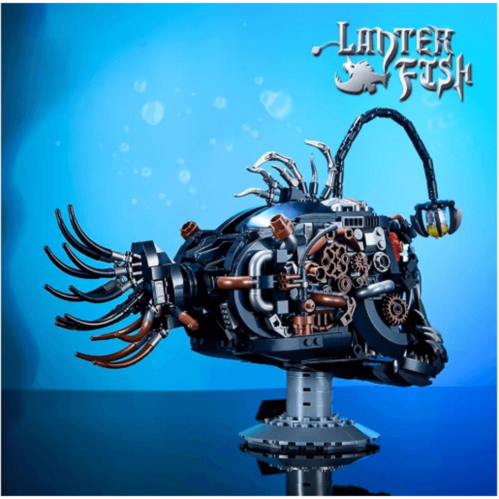 Mechanical Lantern Fish Building Block Set 1038PCS MOC Assembly Model 3