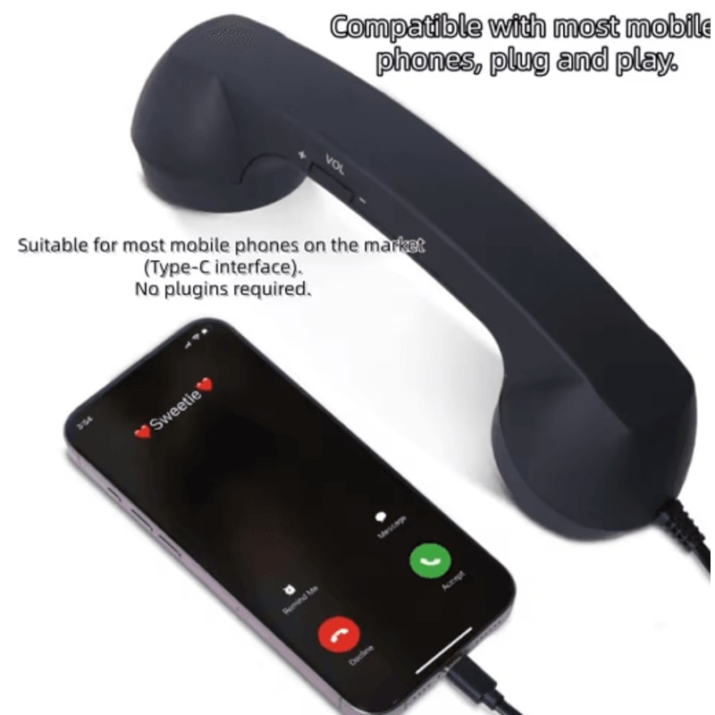 TypeC Handheld Phone Receiver With Microphone For Mobile Calls 7