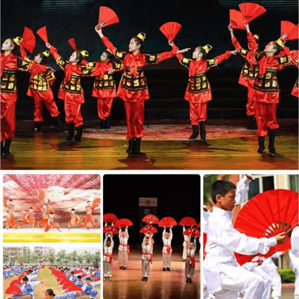 Chinese Tai Chi Folding Fan For Dance Yoga Wedding Decor 13
