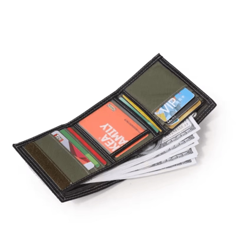 Canvas Trifold Wallet For Cash Cards Everyday Carry 9