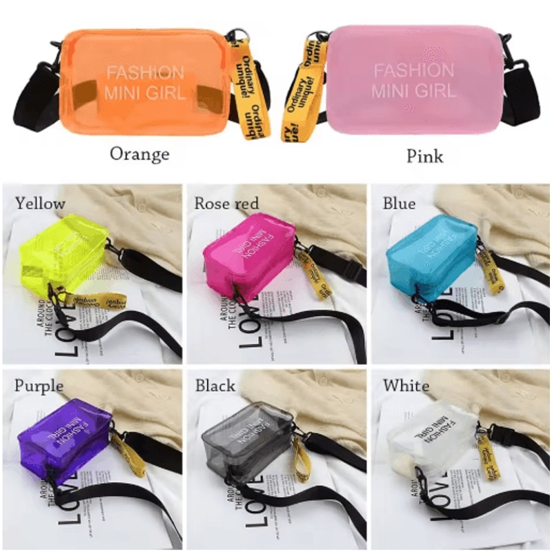 Transparent Laser Crossbody Bag For Women With Candy Color Style 11