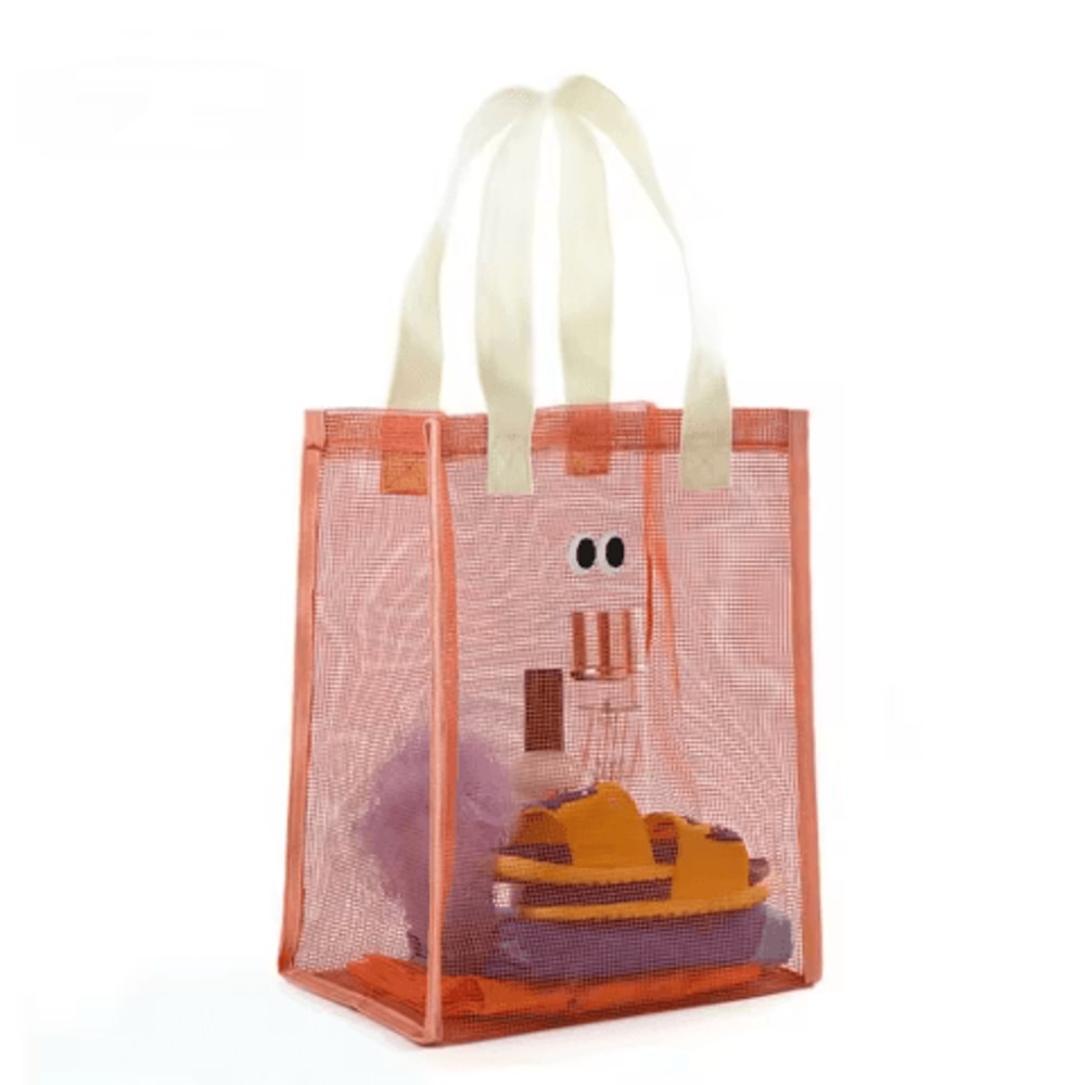 Large Capacity Mesh Travel Bag With Cartoon Big Eyes Design 2