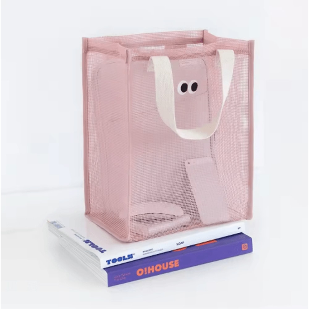Large Capacity Mesh Travel Bag With Cartoon Big Eyes Design 6