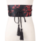 Vintage Floral Kimono Waist Belt With Satin Bow Design 1