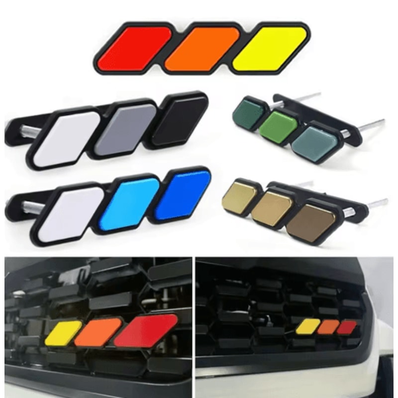 TriColor Front Grille Badge Emblem For Toyota Tacoma 4Runner Tundra 10