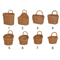 Handwoven Rattan Style Hanging Storage Basket With Handle 10