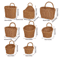 Handwoven Rattan Style Hanging Storage Basket With Handle 9