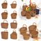 Handwoven Rattan Style Hanging Storage Basket With Handle 12
