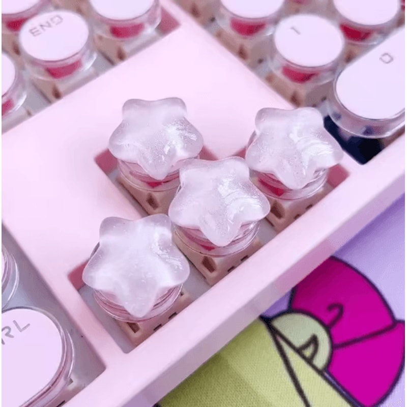Cute Star Translucent Keycaps Set For Mechanical Keyboards 4PCS 4