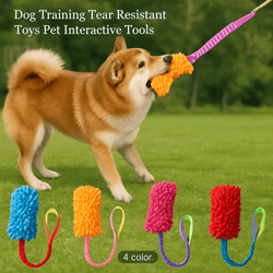 interactive plush rope dog toy for aggressive chewers