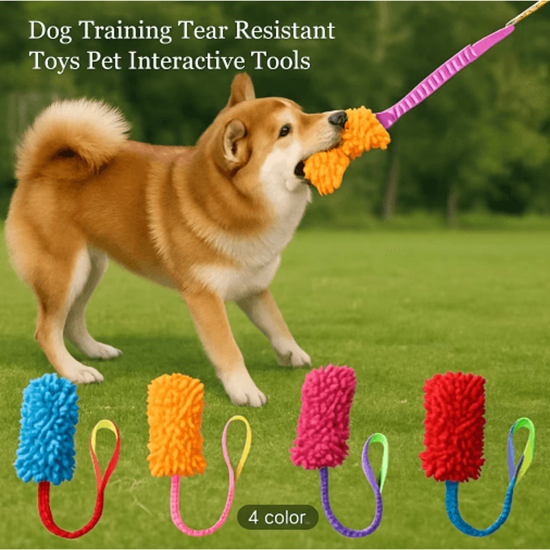 Interactive Plush Rope Dog Toy For Aggressive Chewers 0