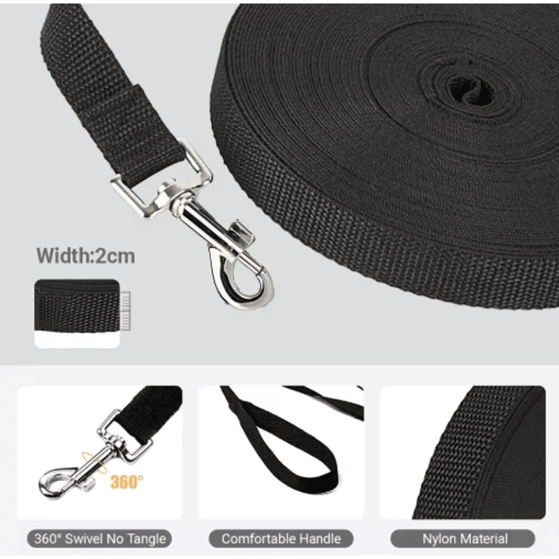 HeavyDuty Nylon Long Dog Leash For Training Outdoor Walking 4