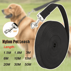 heavy-duty nylon long dog leash for training & outdoor walking