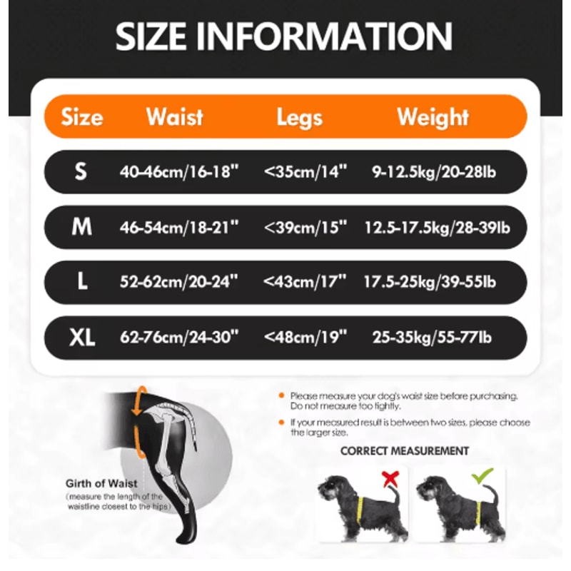 Adjustable Dog Lift Harness For Back Leg Support Walking Assistance 7