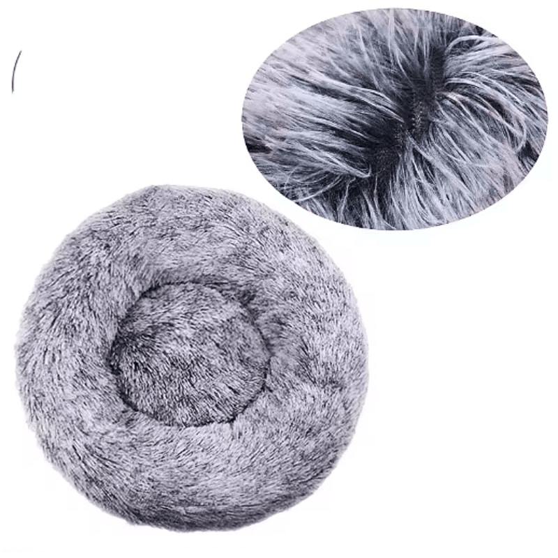 Super Soft Round Pet Bed For Dogs Cats Warm Plush Sleeping Bed 1