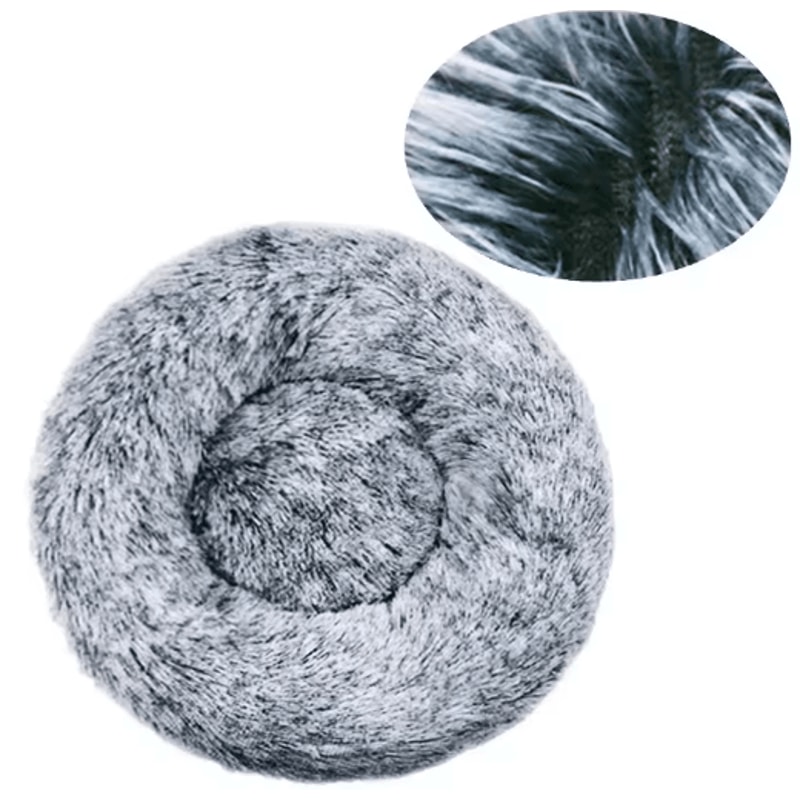 Super Soft Round Pet Bed For Dogs Cats Warm Plush Sleeping Bed 2