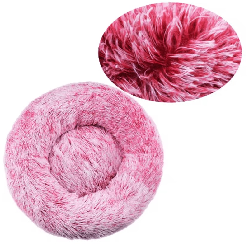 Super Soft Round Pet Bed For Dogs Cats Warm Plush Sleeping Bed 3