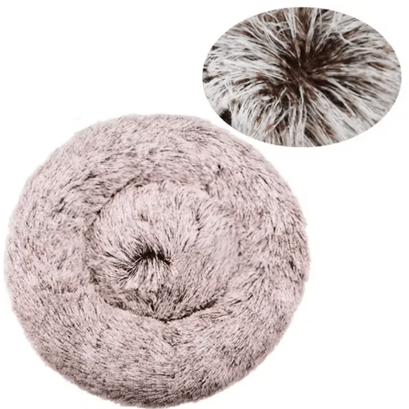 Super Soft Round Pet Bed For Dogs Cats Warm Plush Sleeping Bed 4
