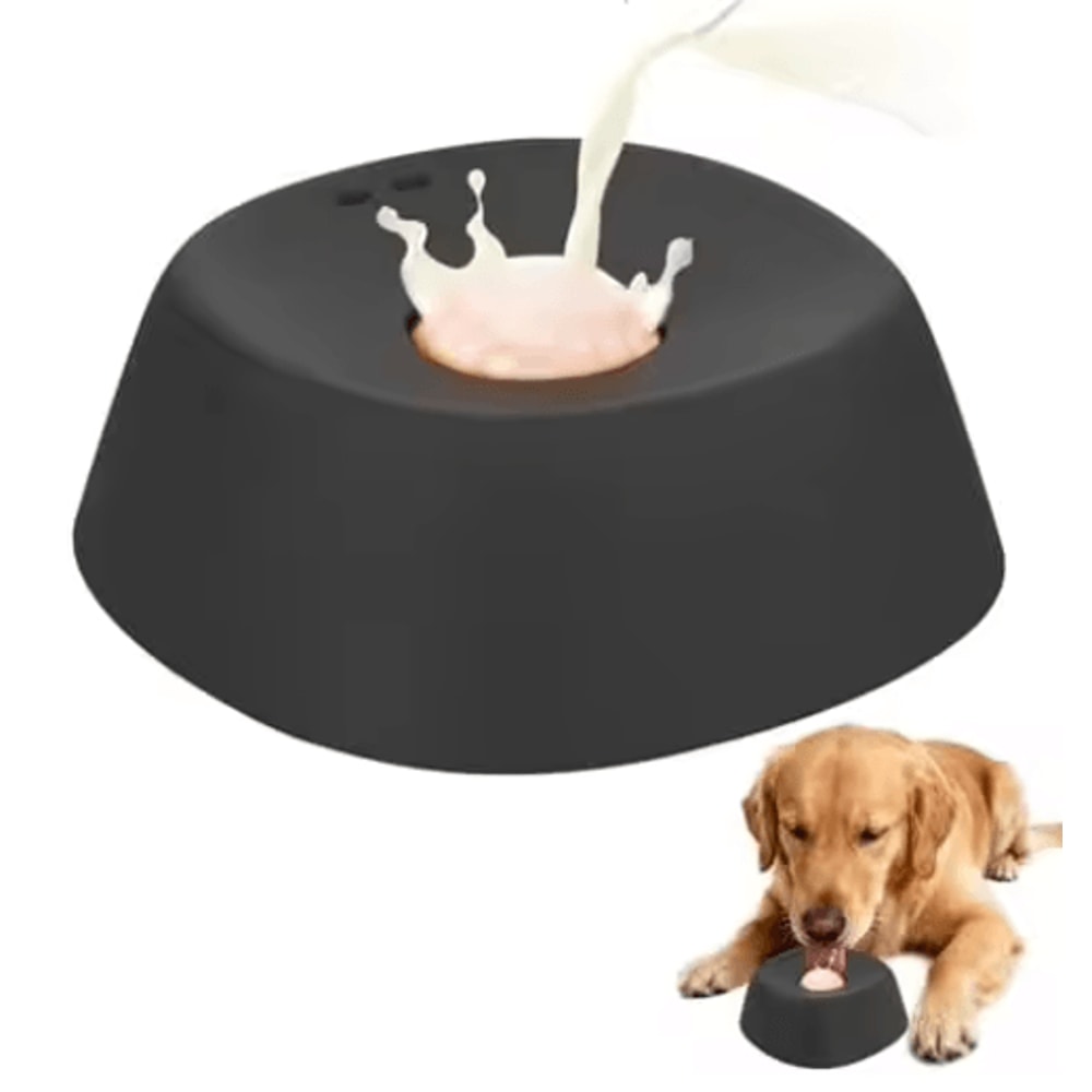 AntiChoking Slow Feeder Dog Bowl With Lick Mat Design 3