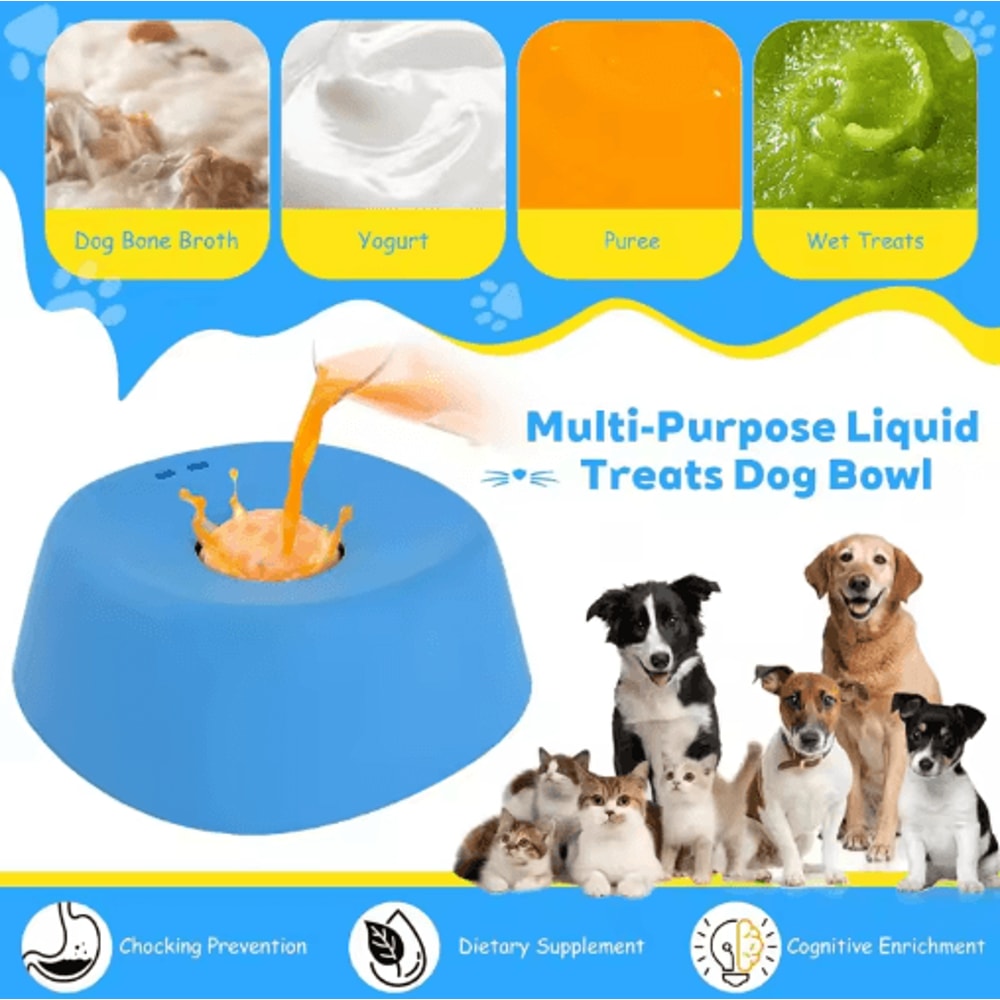 AntiChoking Slow Feeder Dog Bowl With Lick Mat Design 7