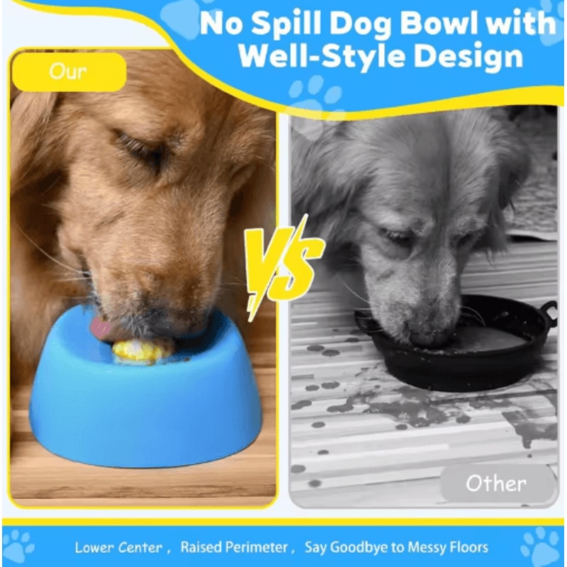 AntiChoking Slow Feeder Dog Bowl With Lick Mat Design 0