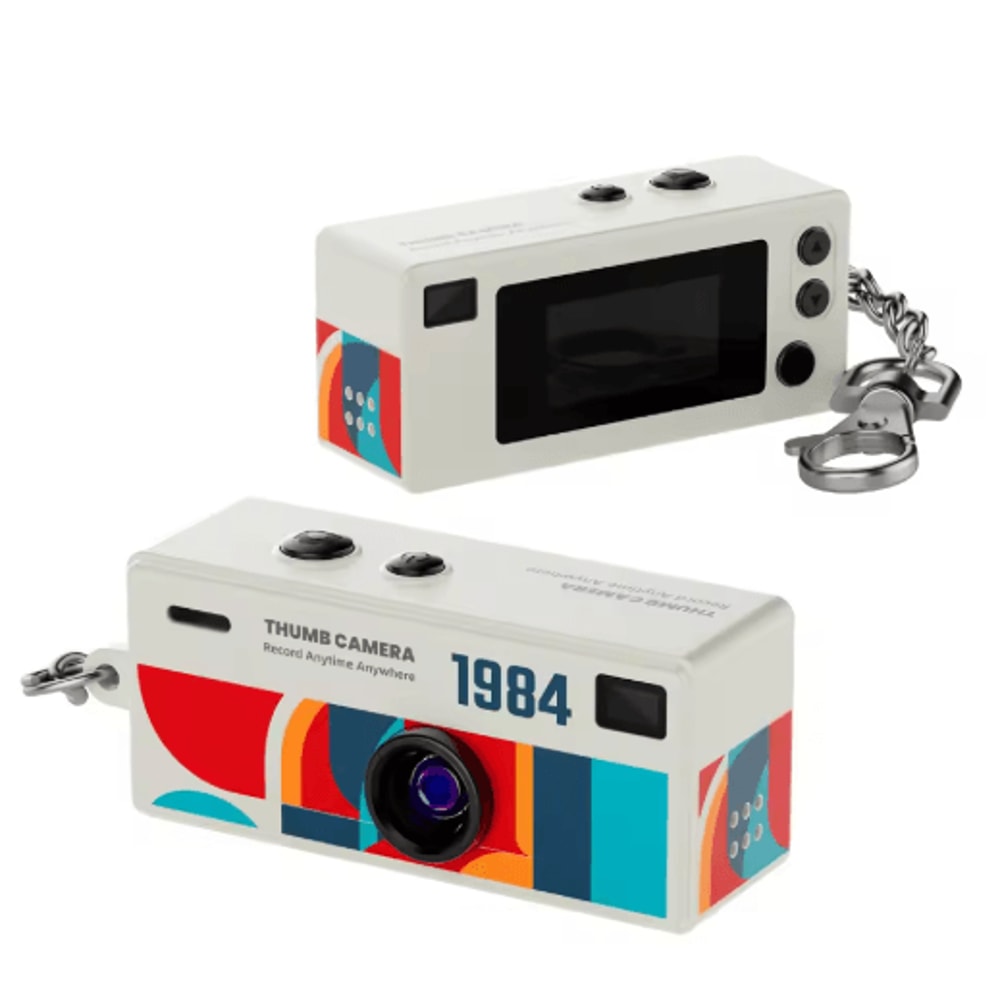 Retro 1984 Mini Thumb Camera Keychain Portable CCD Digital Camera 7